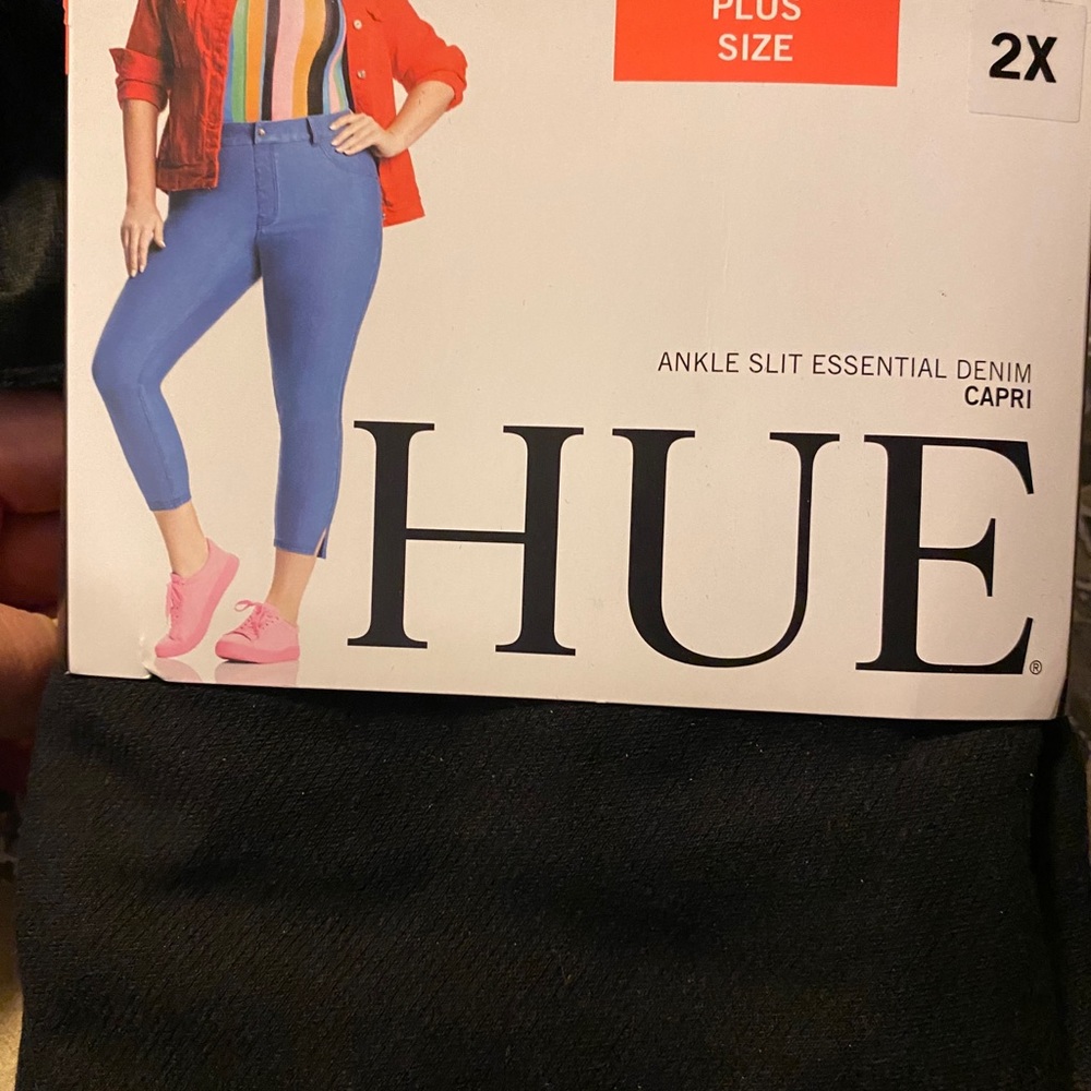 HUE ankle slit denim